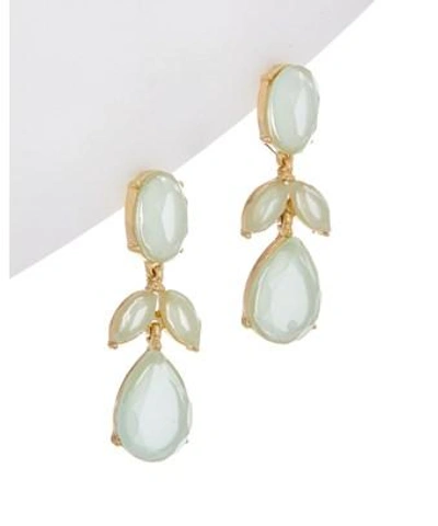 Kenneth Jay Lane 22k Plated Glass Earrings In Nocolor