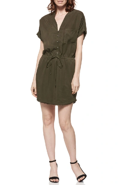 Paige Haidee Drawstring Dress In Forest Night