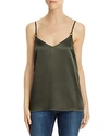 Paige Cicely Silk Camisole Top In Forest Night