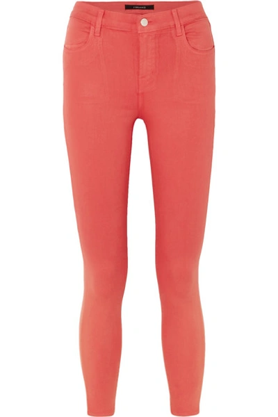 J Brand Alana High Rise Crop Skinny Jeans In Coated Rose Tea