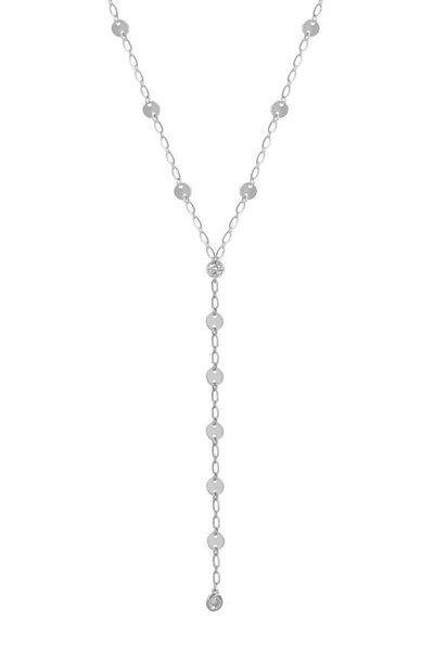 Ettika Disc Station Chain Y-necklace In Silver