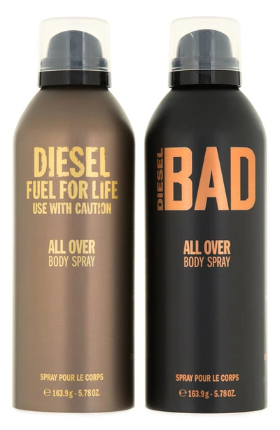 Diesel Fuel For Life &  Bad Body Spray Duo In White