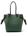 Loewe Flamenco Grained Leather Bag In Black Green