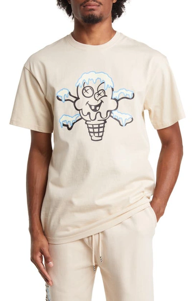 Icecream Iceberg Cotton Graphic T-shirt In Fog