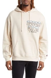 Icecream Embroidered Cotton Graphic Hoodie In Fog