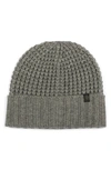 Allsaints Thermal Knit Beanie In Grey Marl