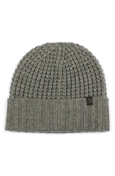 Allsaints Thermal Knit Beanie In Grey Marl