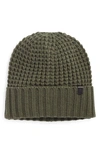 Allsaints Thermal Knit Beanie In Rye Grass