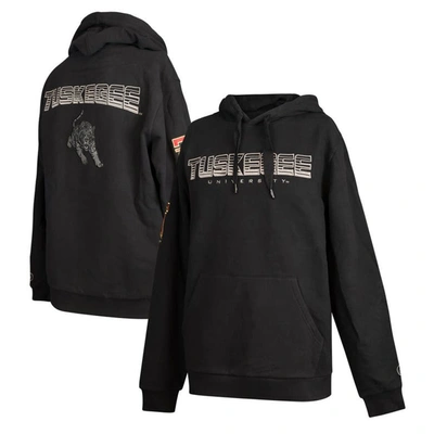 Fisll Black Tuskegee Golden Tigers Puff Print Sliced Pullover Hoodie