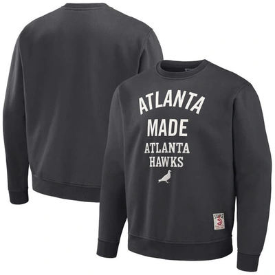 Staple Nba X  Anthracite Atlanta Hawks Plush Pullover Sweatshirt
