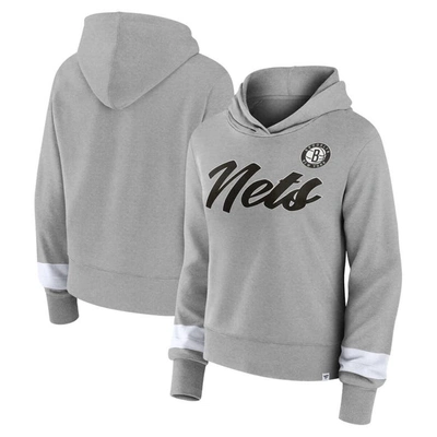 Fanatics Branded Heather Gray Brooklyn Nets Halftime Pullover Hoodie