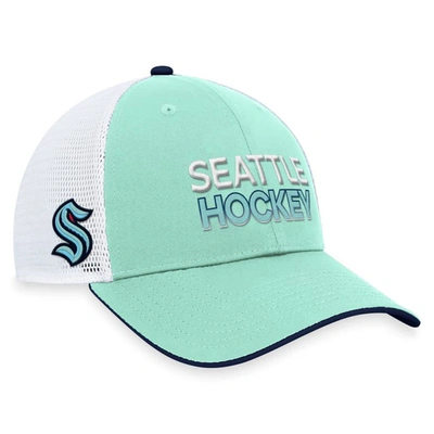 Fanatics Branded  Light Blue Seattle Kraken Authentic Pro Rink Trucker Adjustable Hat