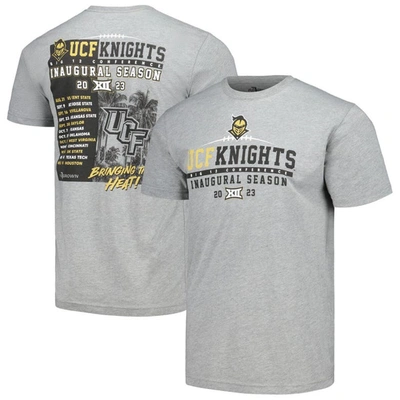 Flogrown Heather Gray Ucf Knights Inaugural Big 12 Schedule T-shirt