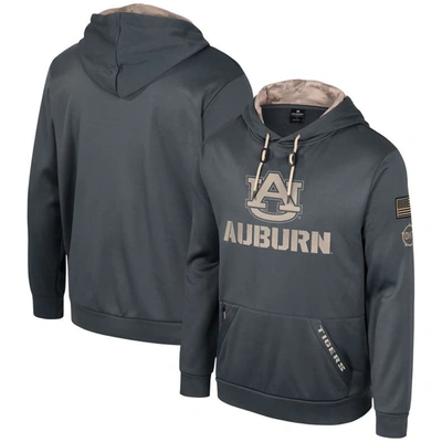 Colosseum Charcoal Auburn Tigers Oht Military Appreciation Pullover Hoodie
