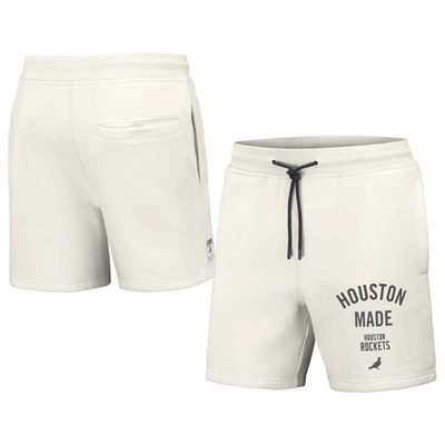 Staple Nba X  Cream Houston Rockets Heavyweight Fleece Shorts