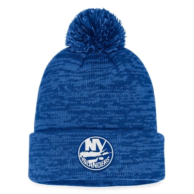 Fanatics Branded Royal New York Islanders Fundamental Cuffed Knit Hat With Pom