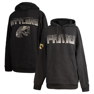 Fisll Black Florida A&m Rattlers Puff Print Sliced Pullover Hoodie