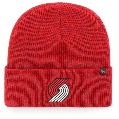 47 ' Red Portland Trail Blazers Brain Freeze Cuffed Knit Hat