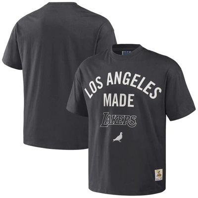 Staple Nba X  Anthracite Los Angeles Lakers Heavyweight Oversized T-shirt