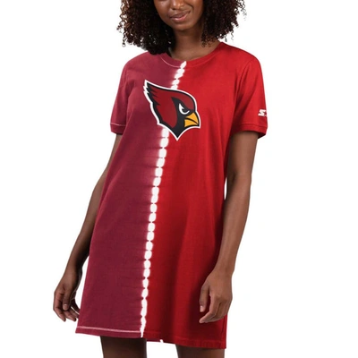 Starter Cardinal Arizona Cardinals Ace Tie-dye T-shirt Dress