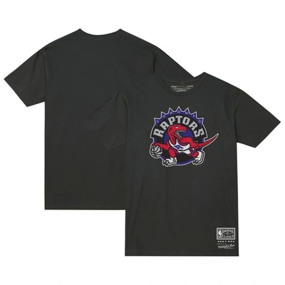 Mitchell & Ness Unisex   Black Toronto Raptors Hardwood Classics Mvp Throwback Logo T-shirt