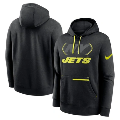 Nike Black New York Jets Volt Pullover Hoodie