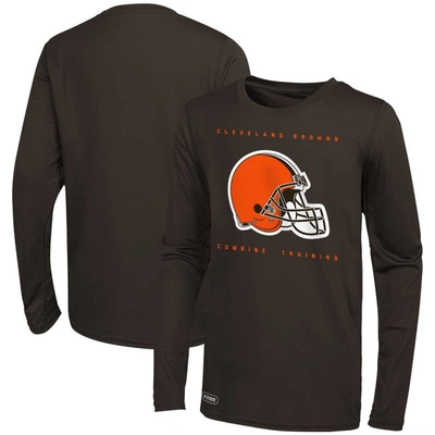 Outerstuff Brown Cleveland Browns Side Drill Long Sleeve T-shirt