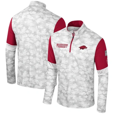 Colosseum Camo Arkansas Razorbacks Oht Military Appreciation Tomahawk Quarter-zip Windshirt