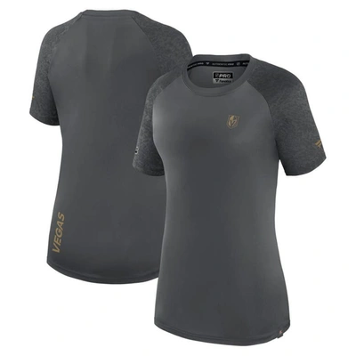 Fanatics Branded  Gray Vegas Golden Knights Authentic Pro Tech T-shirt In Charcoal