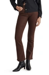 Madewell Kick Out Coated Crop Jeans In Hot Cocoa