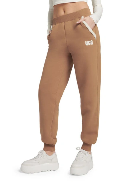 Ugg Daylin Fleece Lined Stretch Cotton Joggers In Chestnut