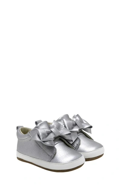Robeez Kids' Aria Metallic Leather Bootie In Silver