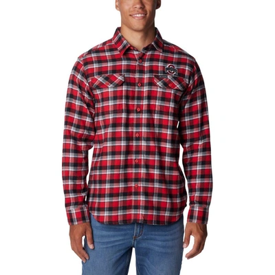 Columbia Scarlet Ohio State Buckeyes Flare Gun Flannel Long Sleeve Shirt