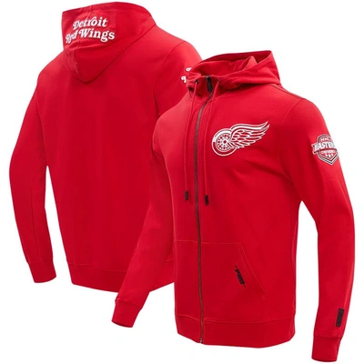 Pro Standard Red Detroit Red Wings Classic Chenille Full-zip Hoodie Jacket