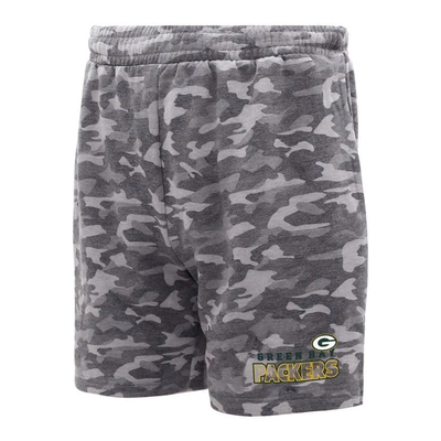 Concepts Sport Charcoal Green Bay Packers Biscayne Camo Shorts