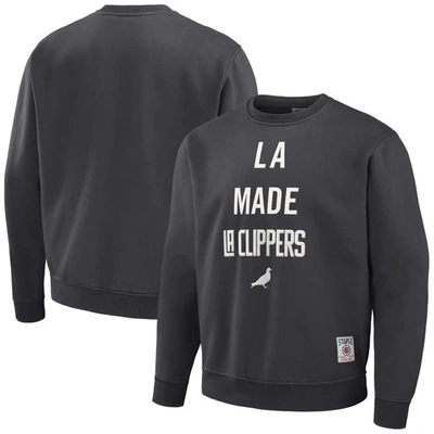 Staple Nba X  Anthracite La Clippers Plush Pullover Sweatshirt
