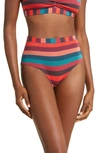 Meundies Feelfree High Waist Briefs In Bright Stripes
