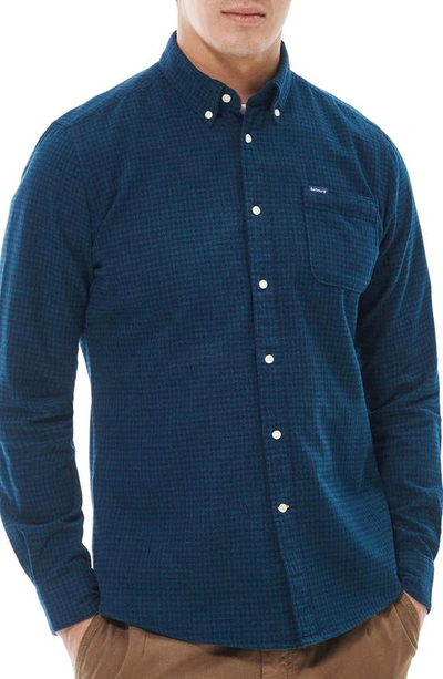 Barbour Geston Gingham Tailored Button-down Shirt In Green