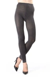 Memoi Footless Sweater Tights In Charcoal