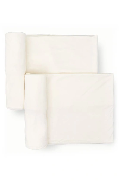Little Unicorn 2-pack Knit Swaddle In White