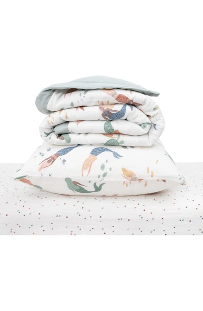 Little Unicorn Toddler Cotton Muslin Bedding Set In Mermaids