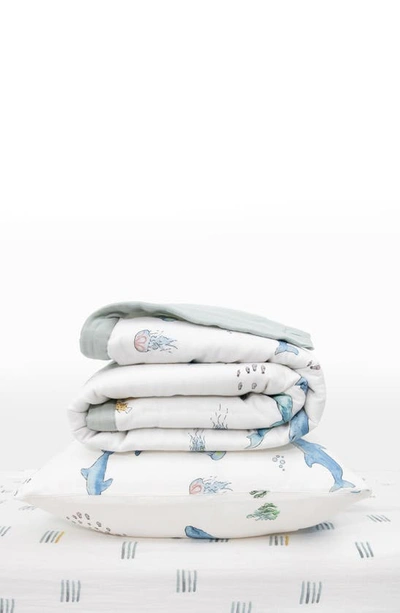Little Unicorn Toddler Cotton Muslin Bedding Set In Whales