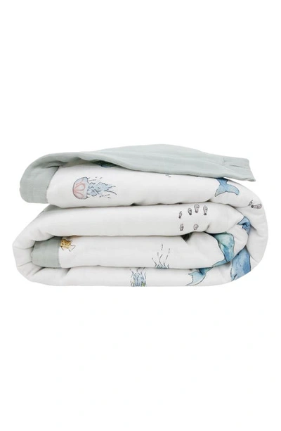 Little Unicorn Cotton Muslin Toddler Comforter In Whales