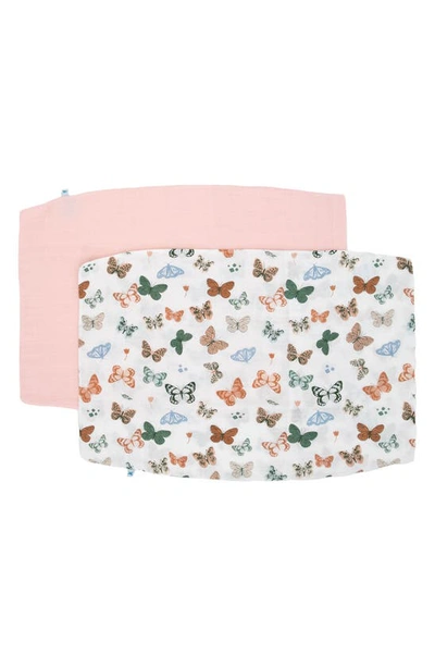 Little Unicorn 2-pack Cotton Muslin Pillowcase In Butterflies