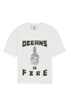 The Rad Black Oceans On Fire Graphic T-shirt In White