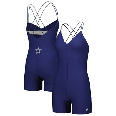 Kadyluxe Navy Dallas Cowboys Diana V-neck Romper