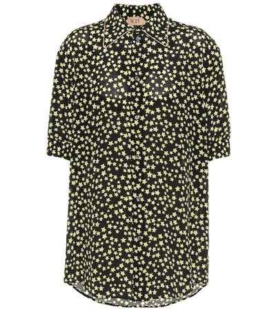 N°21 Star-print Silk Chiffon Shirt In Multi