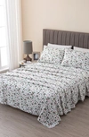 Woven & Weft Holiday Print Turkish Cotton Sheet Set In Little Holly