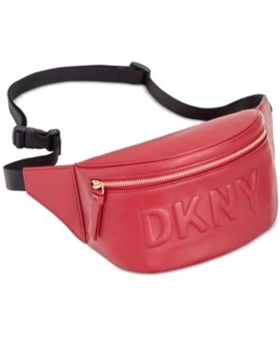 Dkny Tilly Logo Fanny Pack, Created For Macy's In Scarlet/gold