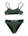 Sundek Babies'  Toddler Girl Bikini Dark Green Size 6 Polyamide, Elastane
